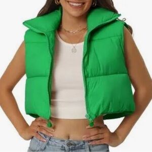 Green Cropped Vest